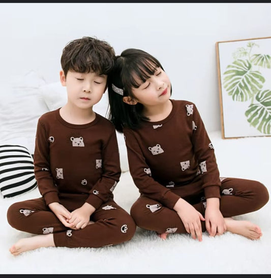 Brown Panda Printed Kids Wear (Each)