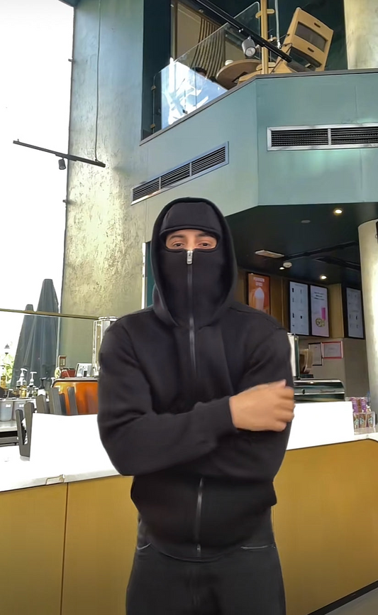 Balaclava Ninja Zipper Hoodie Jacket