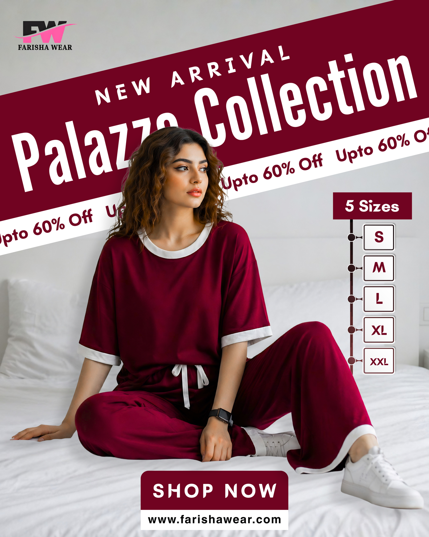 Plain Palazzo Night Suit