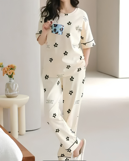 Small Flower Printed Night Suit